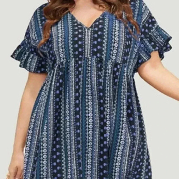 NWT!bohemian floral print knee dress size 10 or Medium - Picture 3 of 4